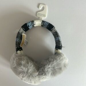Michael Kors Grey Rabbit Fur Earmuffs New